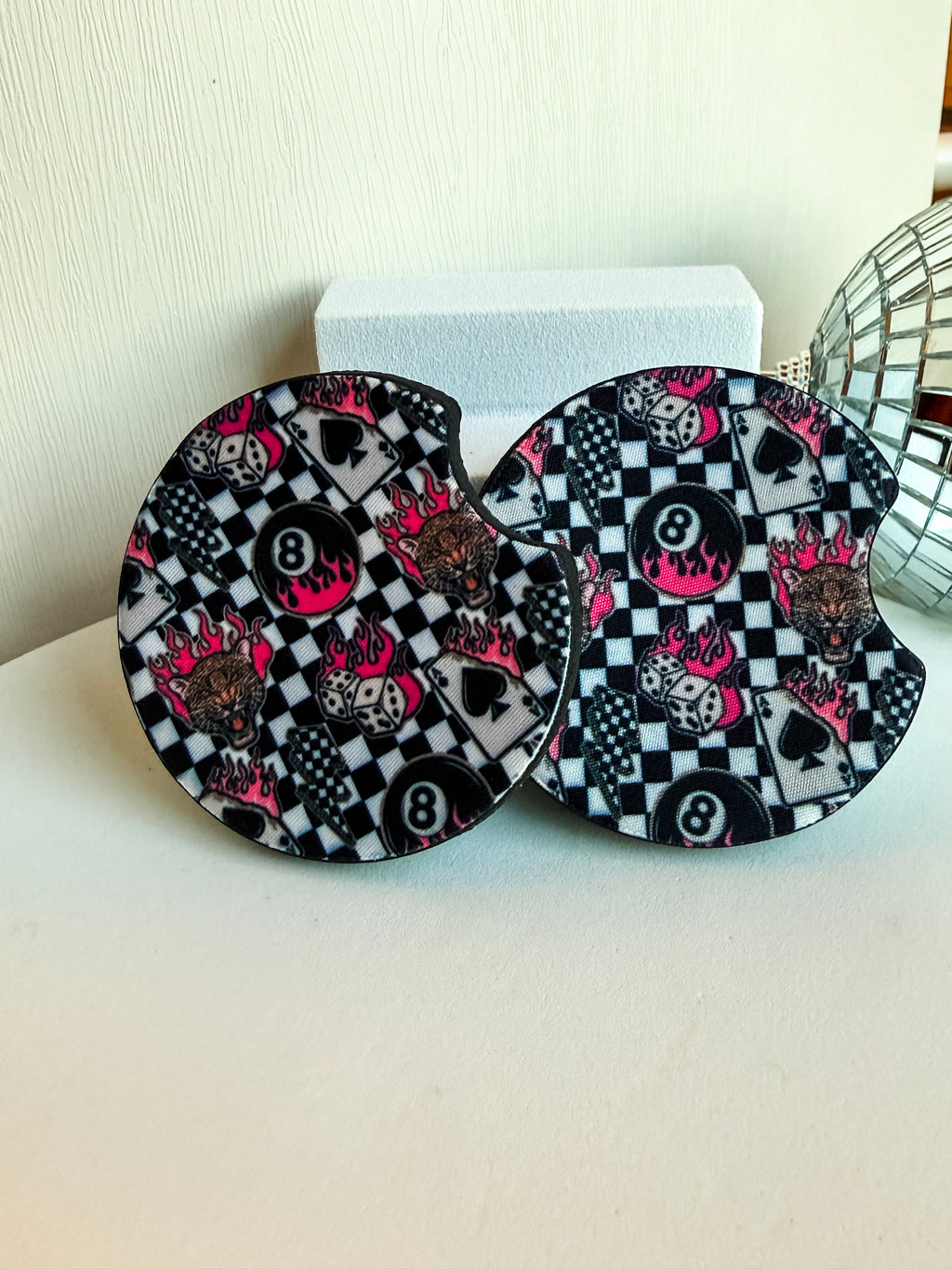 Playing With Fire Car Coasters