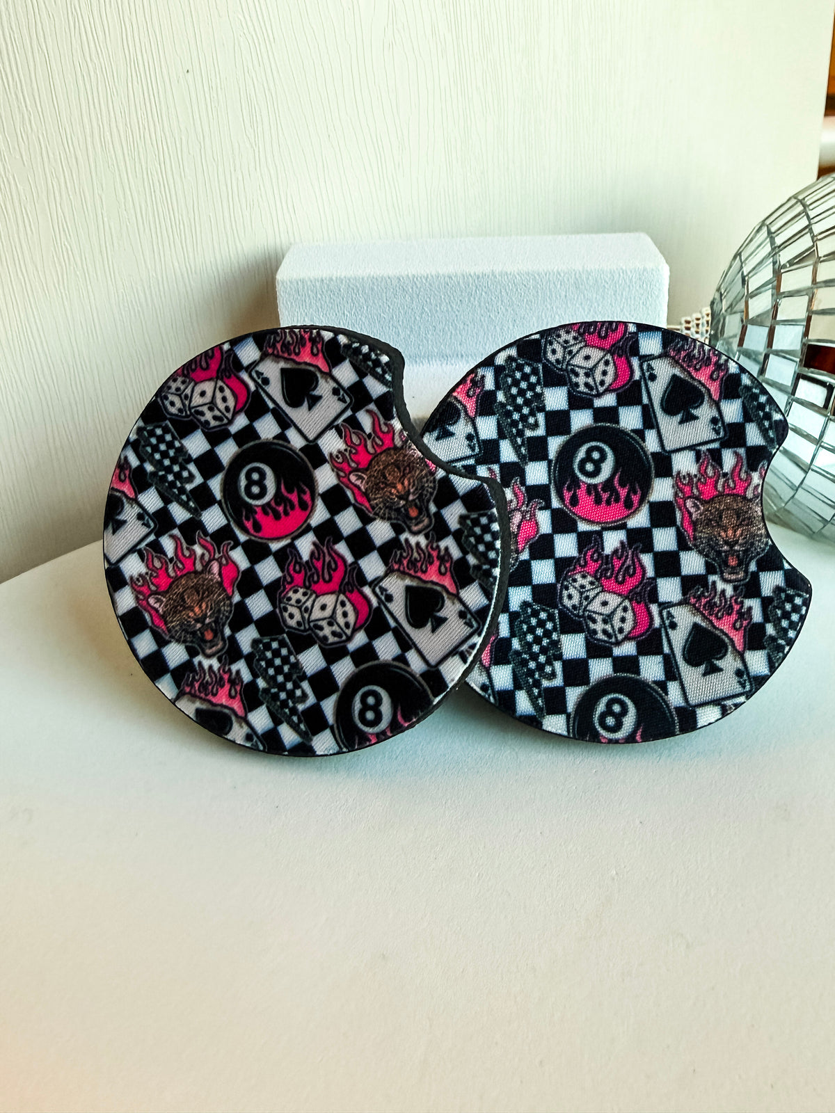 Playing With Fire Car Coasters