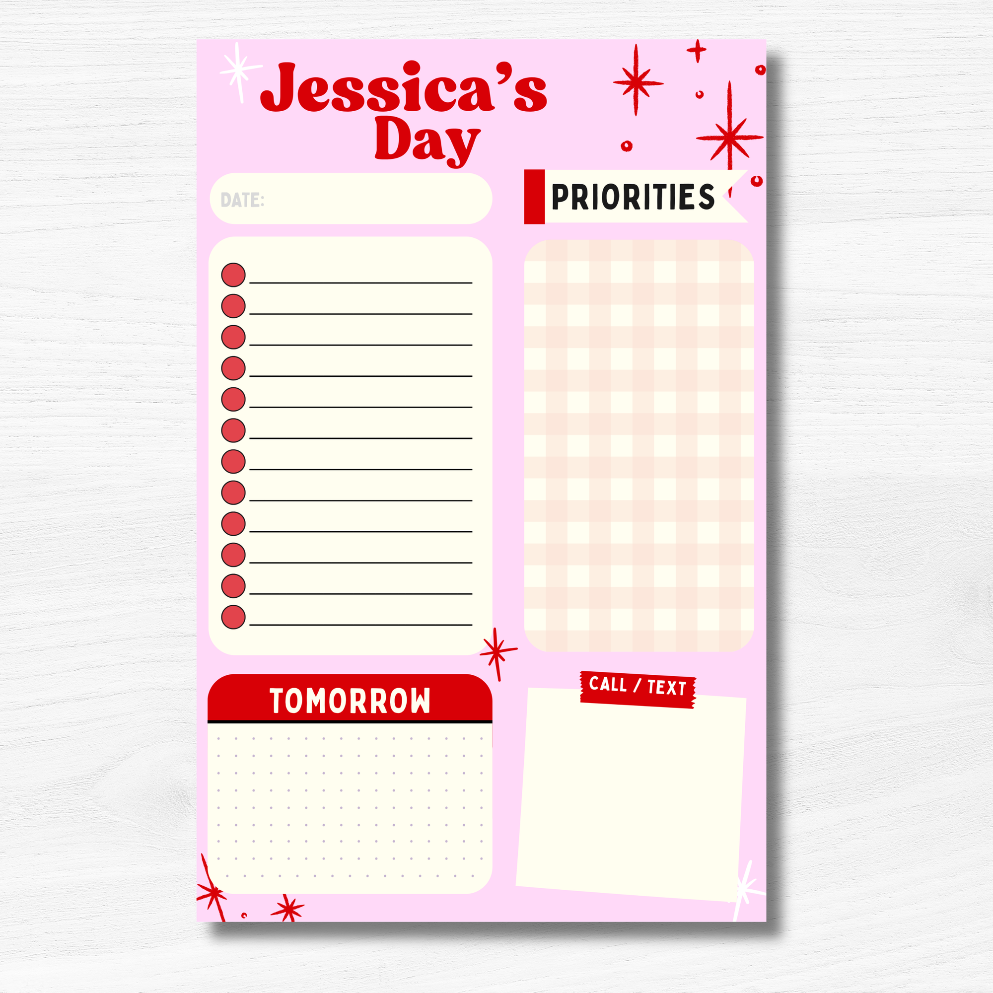 Personalized Today Notepad