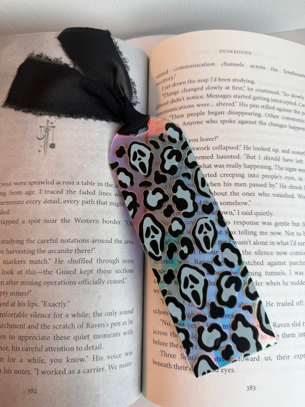 Ghost Leopard Acrylic Bookmark