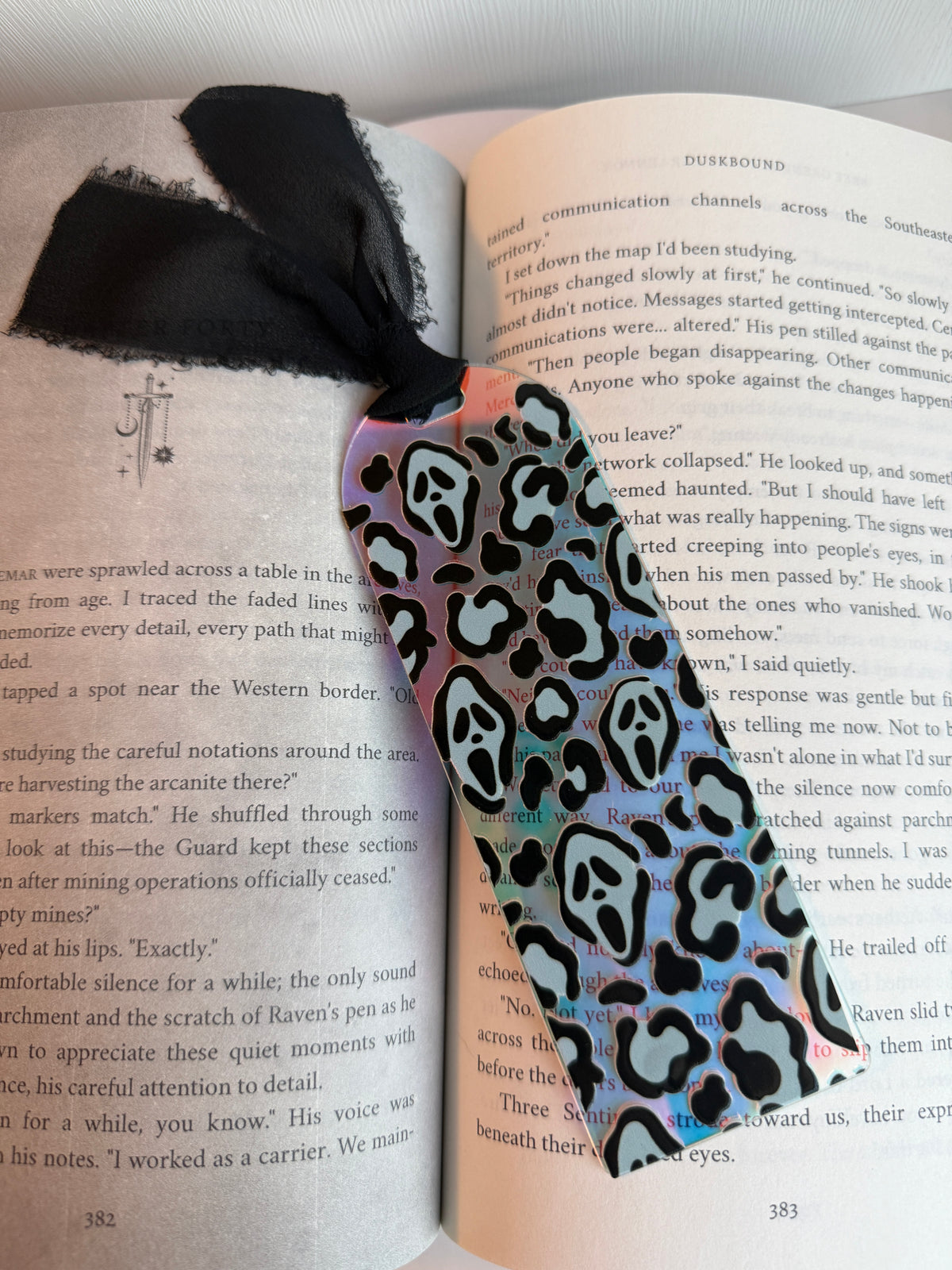 Ghost Leopard Acrylic Bookmark