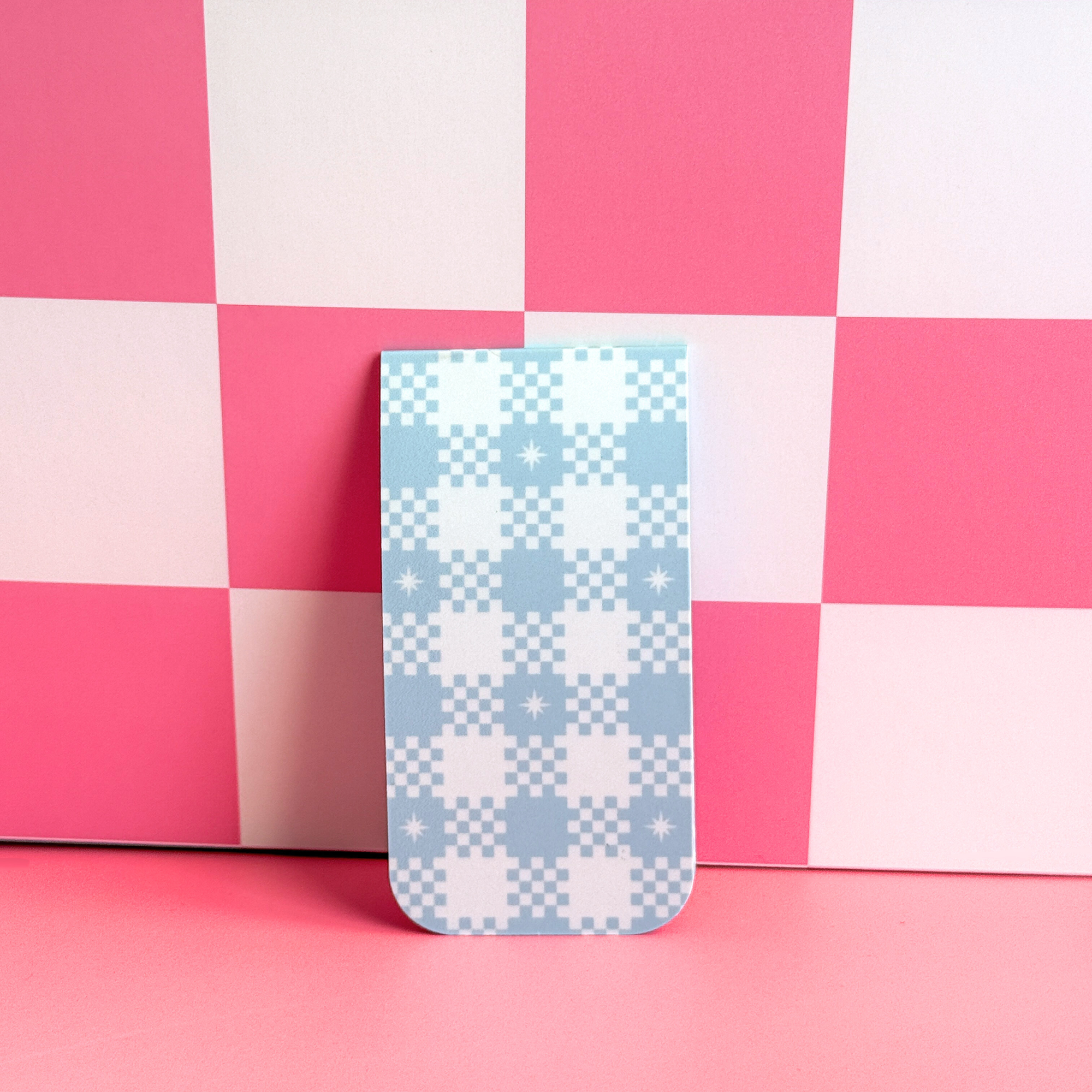 Gingham Magnetic Bookmark
