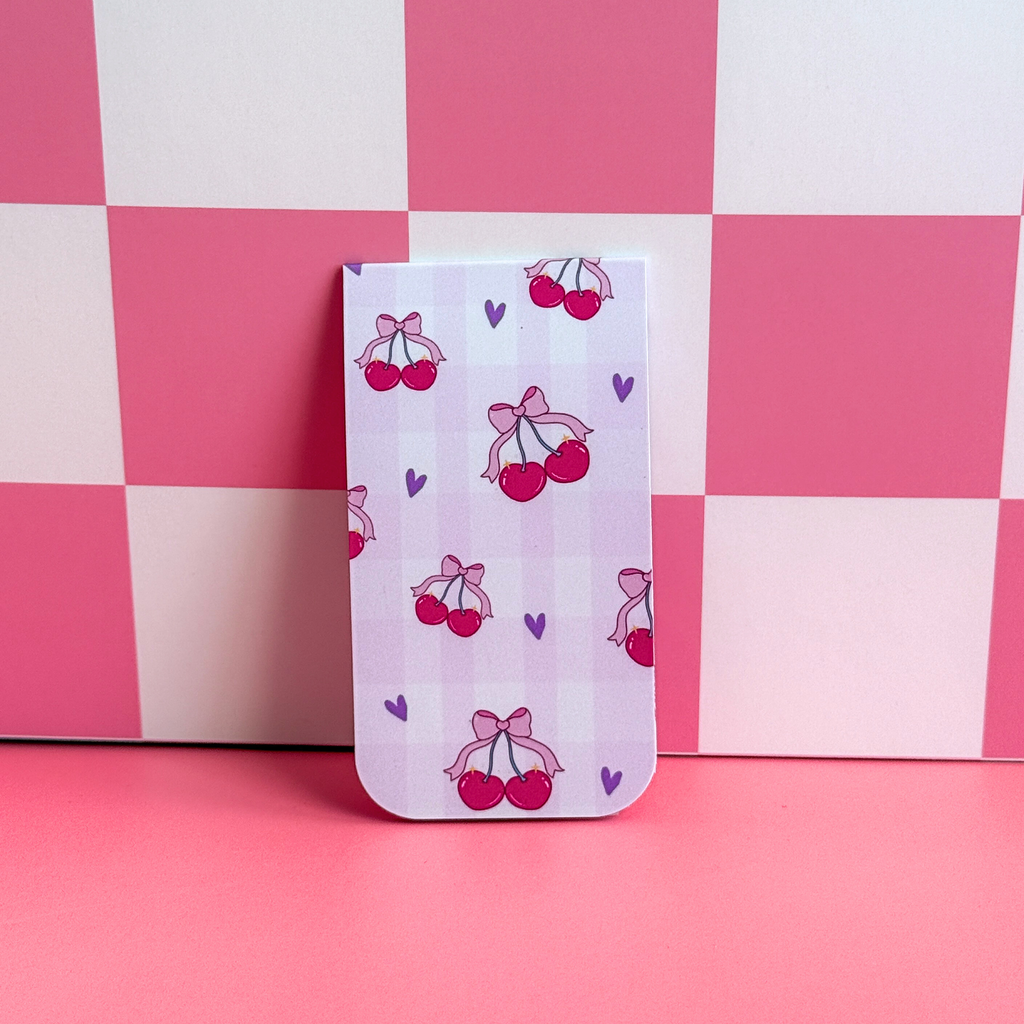 Cherry Bow Magnetic Bookmark
