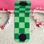 Green Checkered Magnetic Bookmark