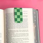 Green Checkered Magnetic Bookmark