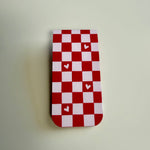 Checkered Hearts Magnetic Bookmark