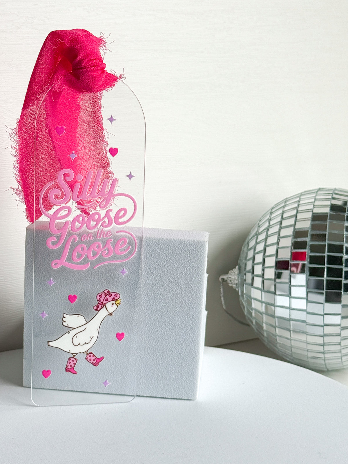 Silly Goose on the Loose Acrylic Bookmark