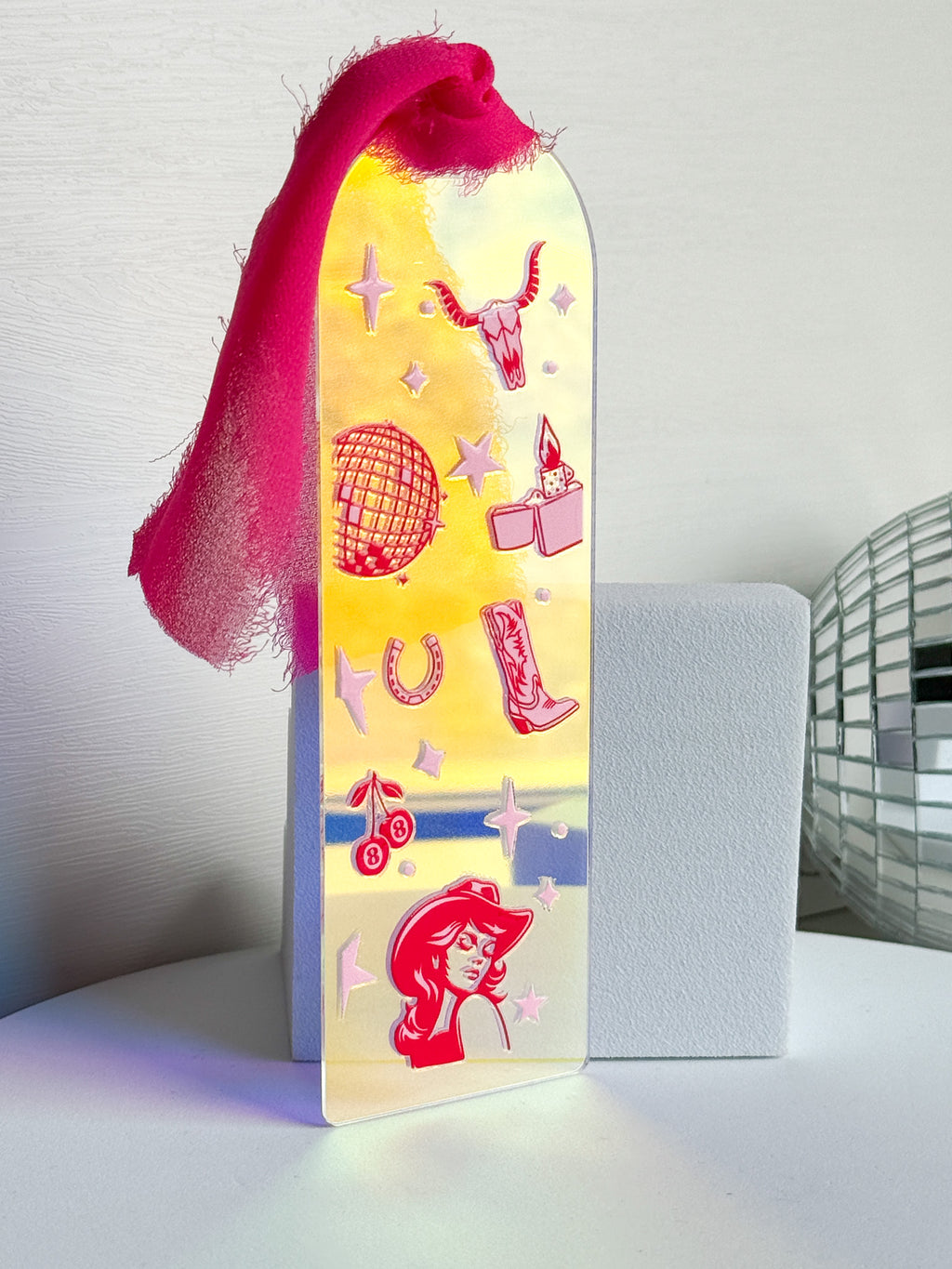 Disco Cowgirl Acrylic Bookmark