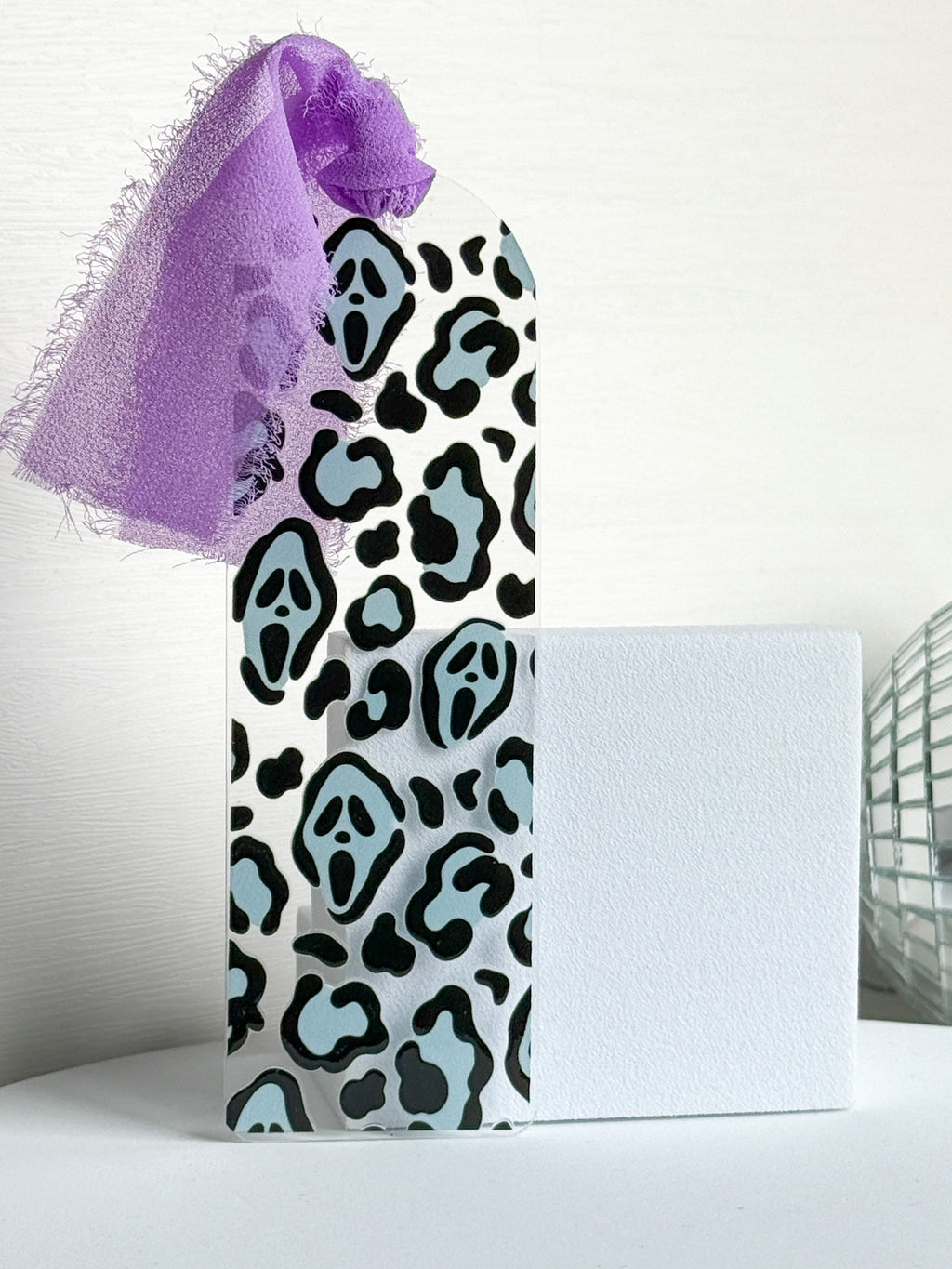 Ghost Leopard Acrylic Bookmark