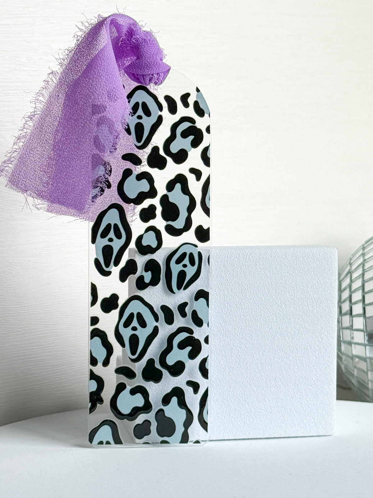 Ghost Leopard Acrylic Bookmark