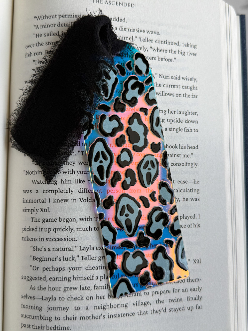 Ghost Leopard Acrylic Bookmark