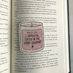 Sparkly Scribe Candle Sticker