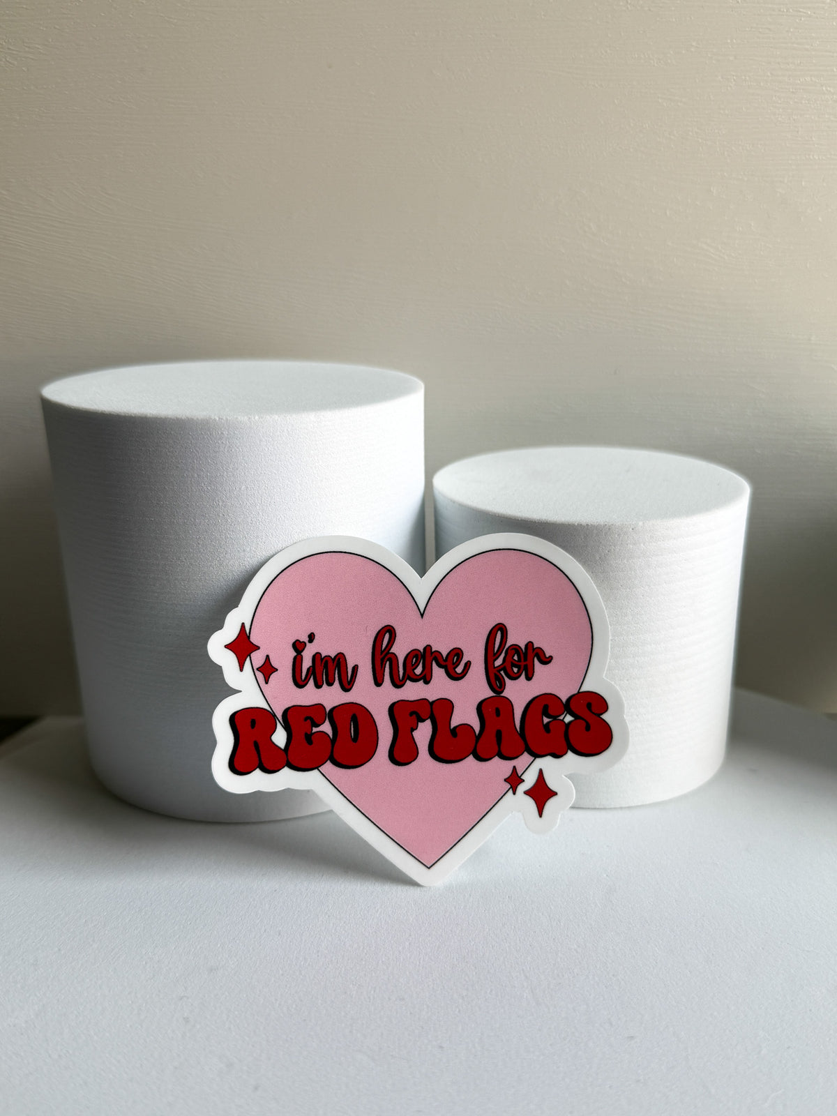 I'm Here for Red Flags Sticker