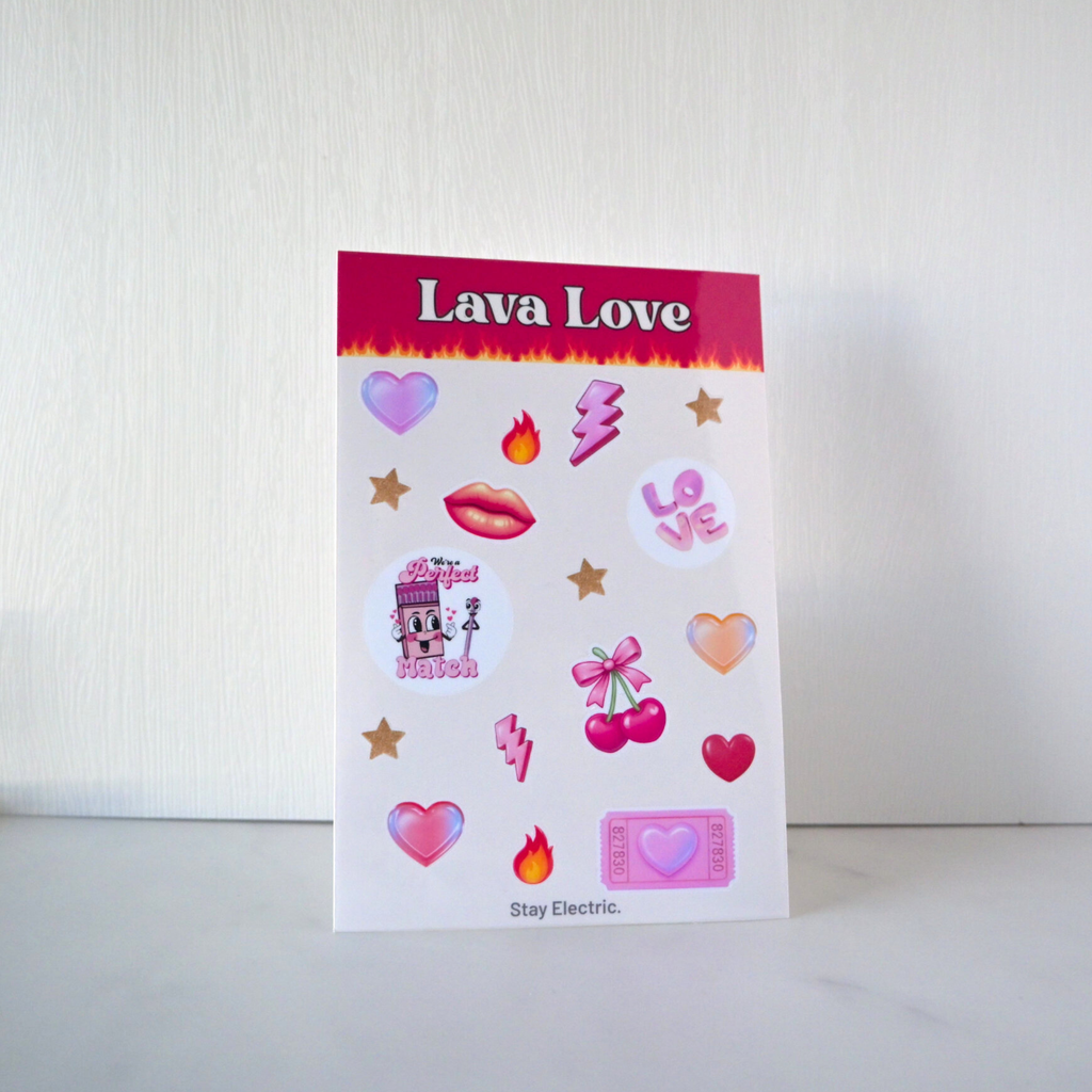 Lava Love Sticker Sheet