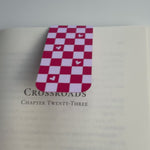 Checkered Hearts Magnetic Bookmark