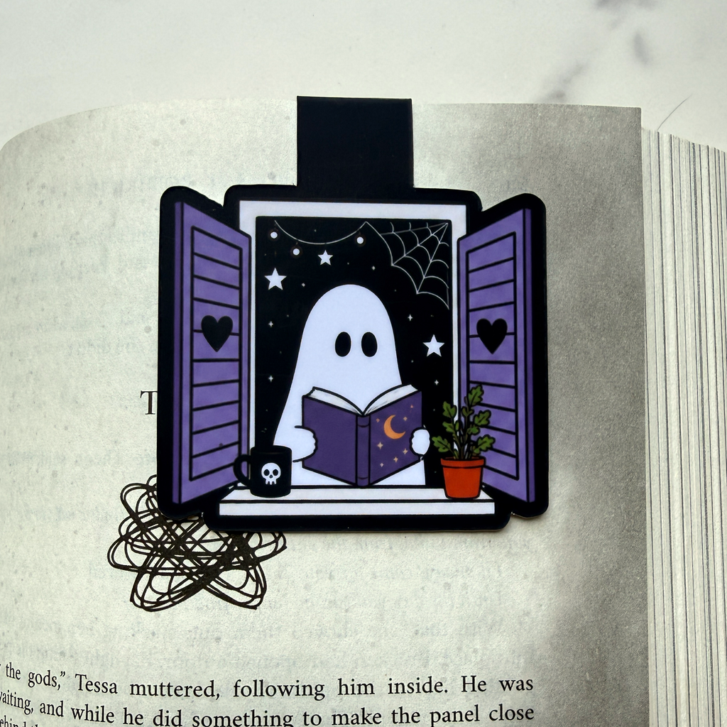 Haunted Window Ghosts Magnetic Bookmark