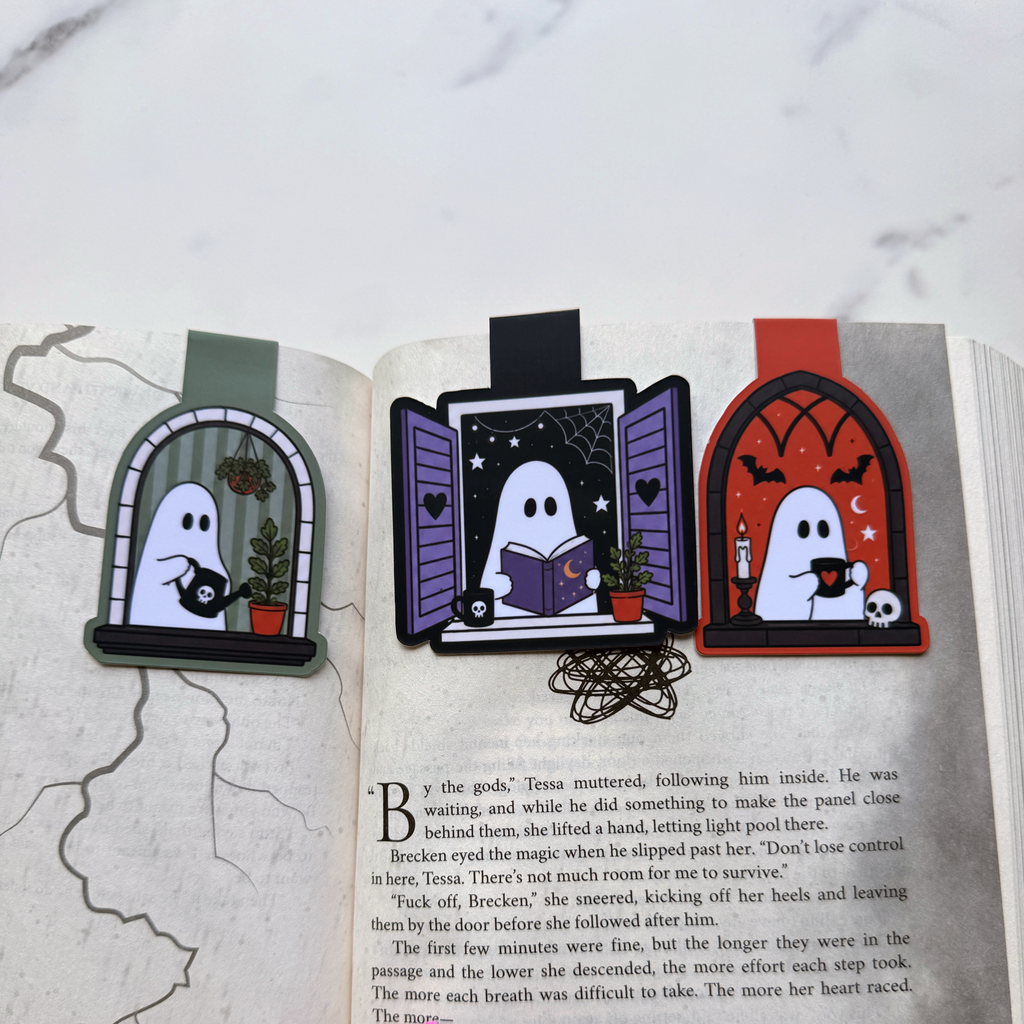 Haunted Window Ghosts Magnetic Bookmark